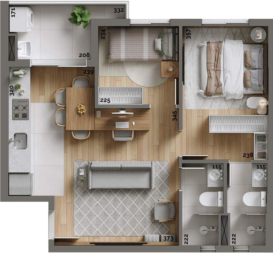 Apartamento, 2 quartos, 44 m² - Foto 33