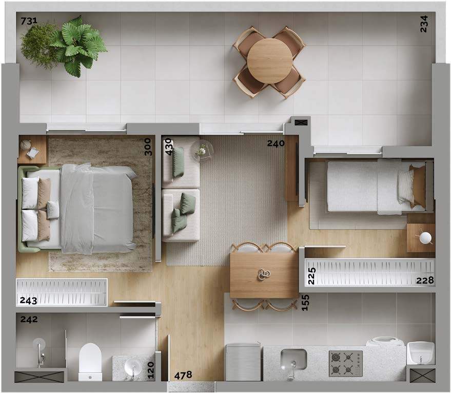 Apartamento, 2 quartos, 44 m² - Foto 32