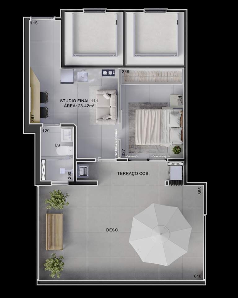 Apartamento, 1 quarto, 28 m² - Foto 17