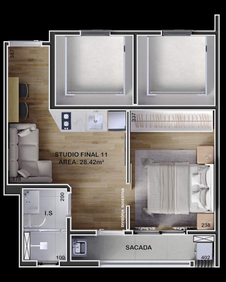 Apartamento, 1 quarto, 28 m² - Foto 18