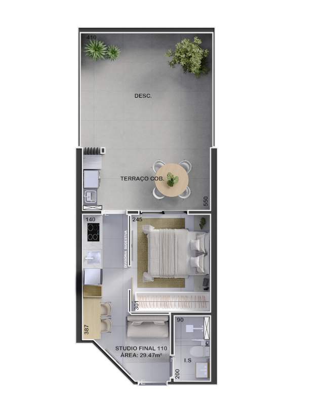 Apartamento, 1 quarto, 28 m² - Foto 19