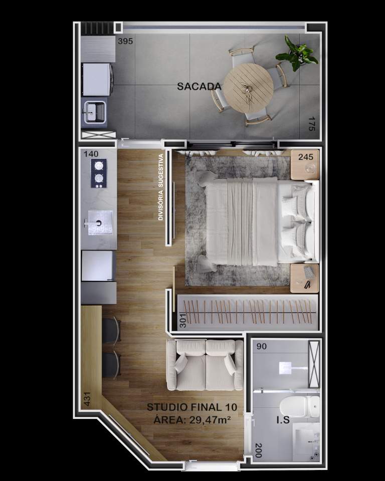 Apartamento, 1 quarto, 28 m² - Foto 21