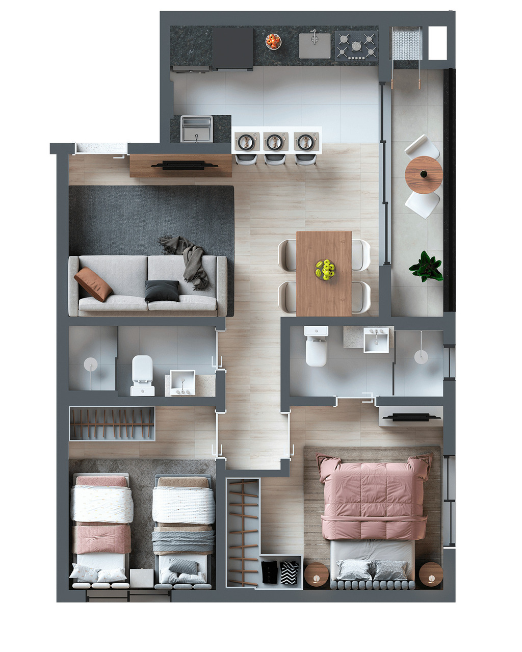 Apartamento, 2 quartos, 55 m² - Foto 24